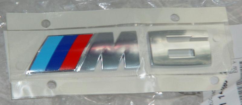 Genuine bmw e63 e64 6 series 2004-2010 m6 emblem badge factory sealed