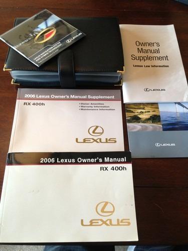 2006 lexus rx 400h suv owners manual