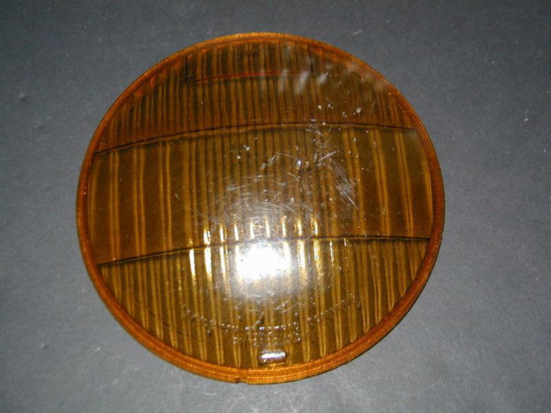 Amber fog/driving light lens, appleton electric 6-1/4 inch diameter