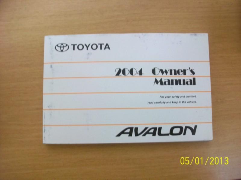 2004 toyota avalon owners manual 