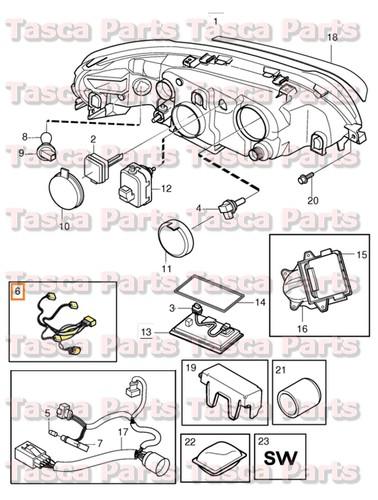 Brand new oem active gas discharge lamp light harness 07-09 volvo s60 v70 v70xc