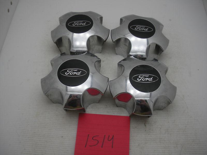 Lot of 4 99 00 01 02 03 04 ford f150 lighting chrome wheel center caps hubcaps