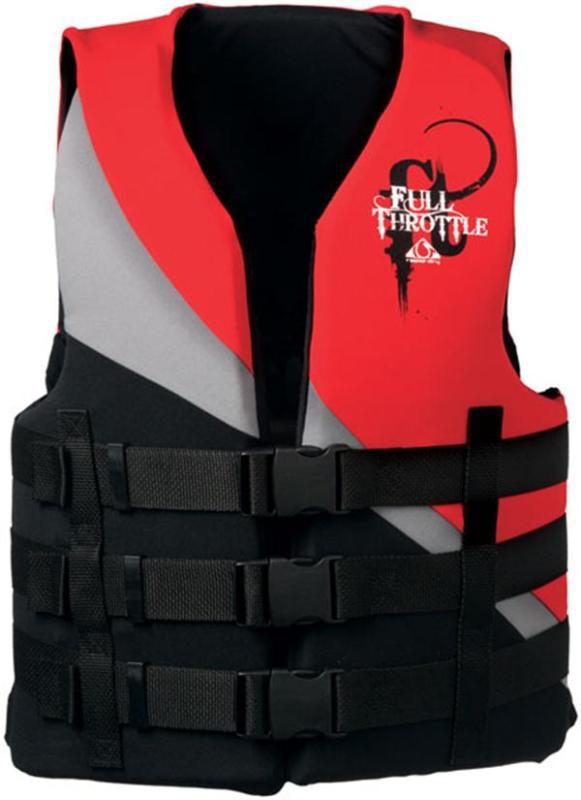 Full throttle l-xl universal nylon rapid dry ski vest gray/black 9132-0460