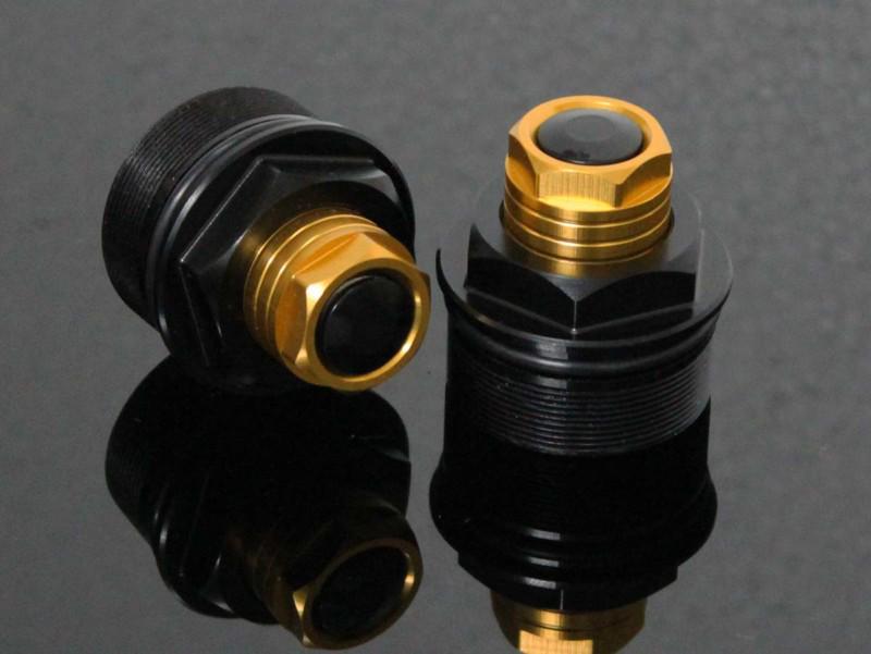 Front fork suspension preload adjusters - pair -  msx125 grom black/gold tyga