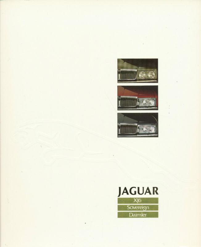 1988 jaguar xj6, sovereign & daimler brochure