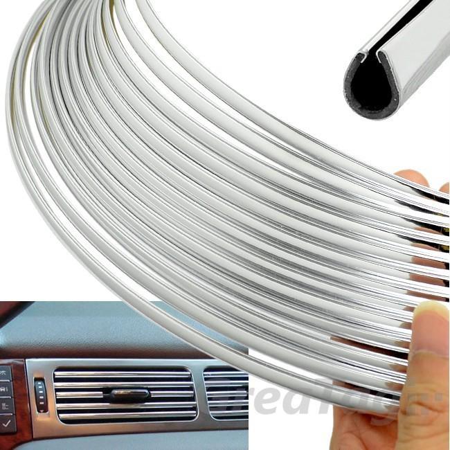 Sliver "u "guard edge protection door moulding stripe trim 13.5m fit most car 