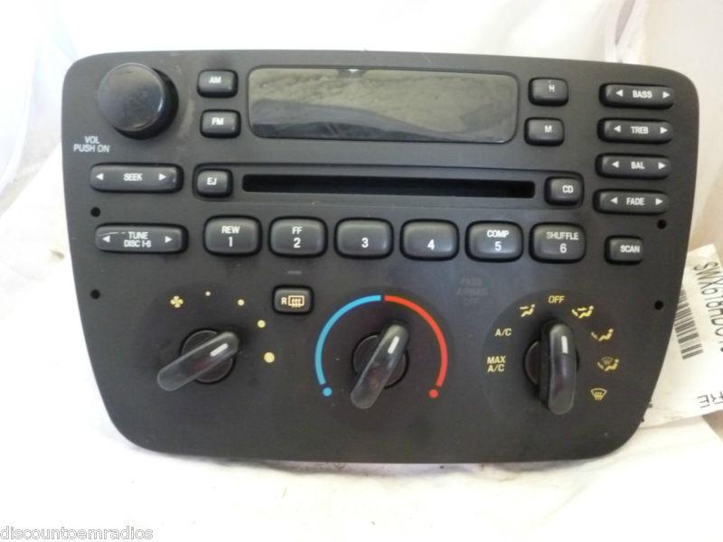 04-07 ford taurus 04-05 mercury sable radio cd & climate 4f1t-18c858-dc *