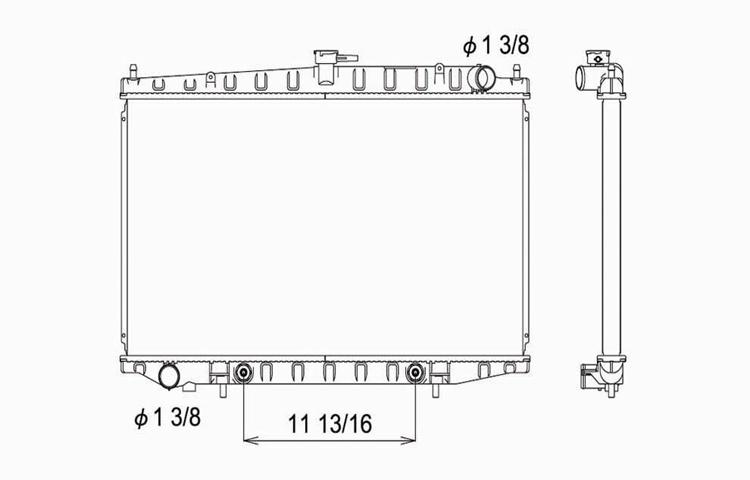 Replacement radiator 93-01 nissan altima automatic / manual 2.4l l4 214600z000