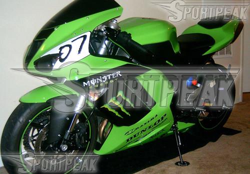 For kawasaki ninja zx-6r 07 08 2007 2008 636 fairing abs body kit green f76c65