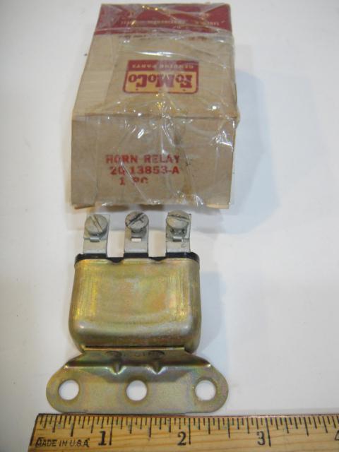 1956 ford fairlane thunderbird pickup truck f100 - horn relay & bracket - nos