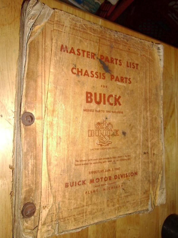 1928-1946 buick chassis parts catalog / original book!!