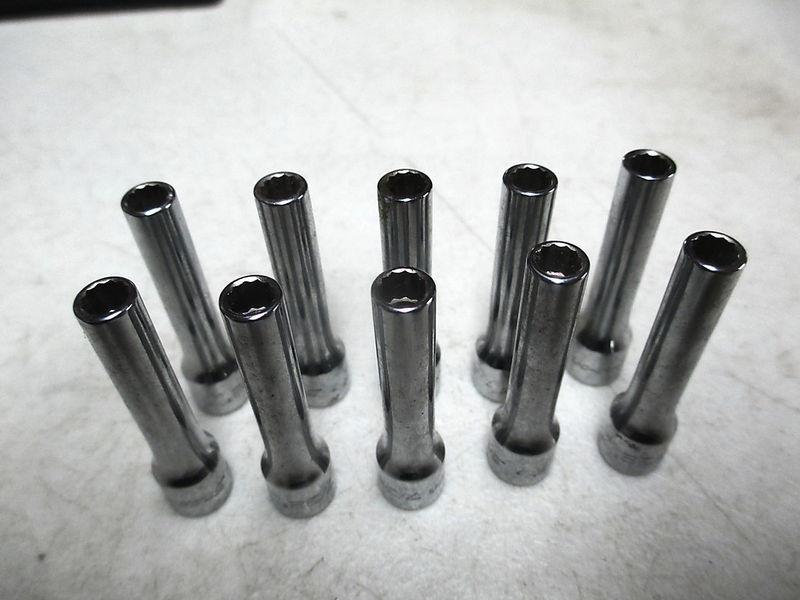 Snap on (10 pc) 1/4" drive 12 point deep 7/32" sockets #stmd7