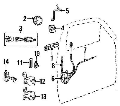 Jeep 55360611ae genuine oem factory original lock