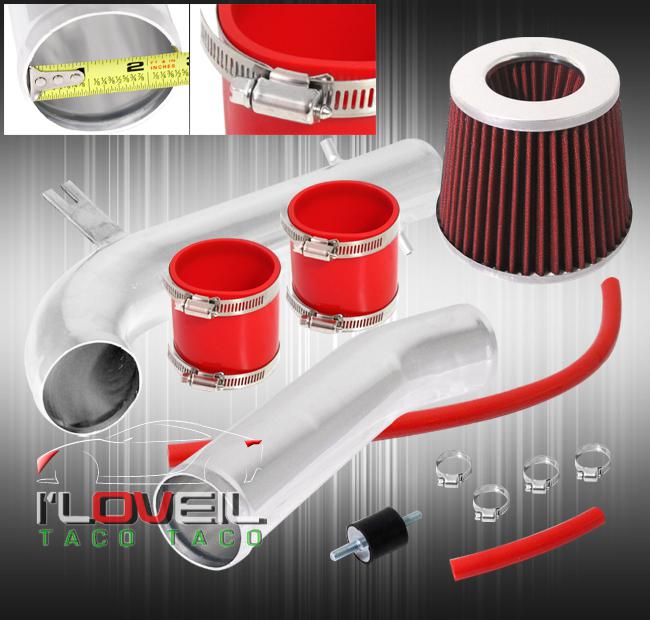 95-02 accord cl tl v6 cold air intake induction piping kit system cai chrome jdm