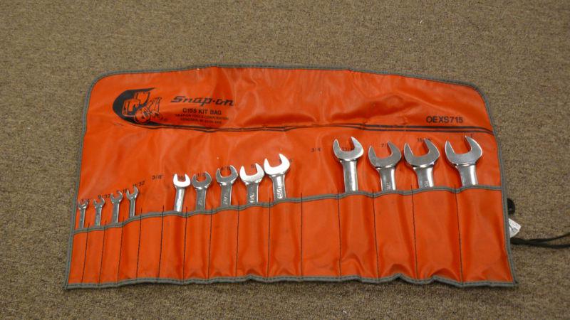 Snap-on oexs715 wrench set- (2 missing)  13 wrenches total  - up to 1 inch
