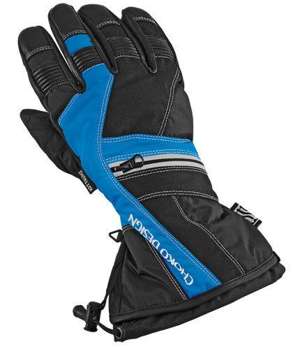 Choko extreme touring snowmobile glove ice blue 2xl