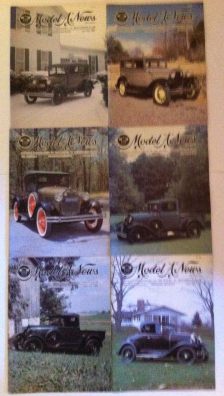 Six (6) issues of "model a news" from the model a restorers club (marc) from1982
