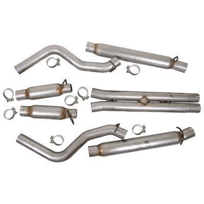 Summit racing exhaust system chambered cat-back steel dodge challenger kit