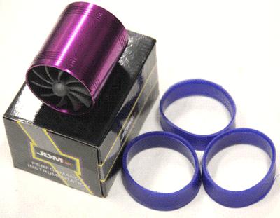 Suv purple dual supercharger turbine turbo charger air intake fuel saver fan