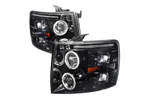 Spec-d 2lhpsiv07gtm - chevy silverado dual halo projector headlights w leds