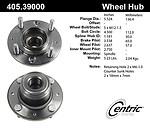 Centric parts 405.39000e rear hub assembly