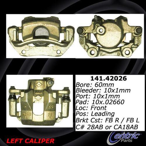 Centric 141.42025 front brake caliper-premium semi-loaded caliper