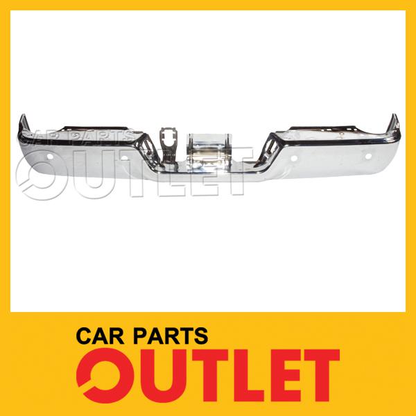 09-12 dodge ram 1500 rear chrome bumper step bar pdc holes r2500 wo dual exhaust