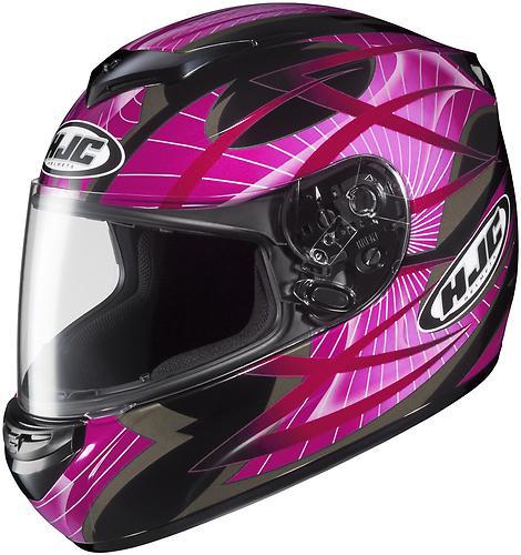 New hjc cs-r2 storm full-face adult helmet, mc-8/black/pink/gray, small/sm