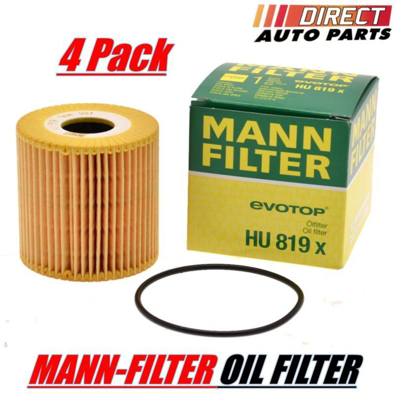 4 pack oem volvo oil filter mann-filter hu819x