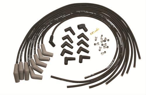 Ford racing spark plug wires spiral wound 9mm black 45 degree boots ford v8 set