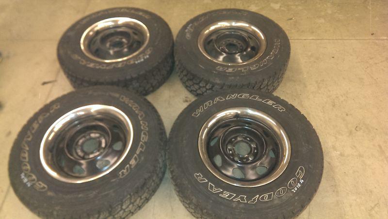 95 96 97 chevy blazer set of wrangler tires & rims 235x75x15