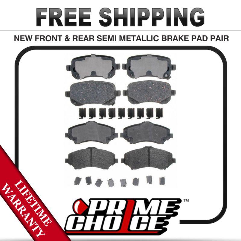 Complete set of front and rear premium brake pads with lifetime warranty