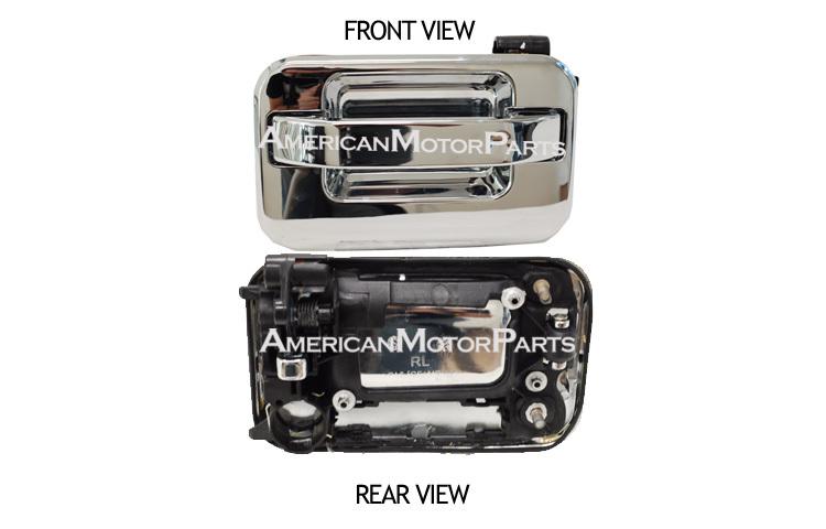 04-11 ford f150 lincoln mark lt chrome outside-rear door handle replacement pair