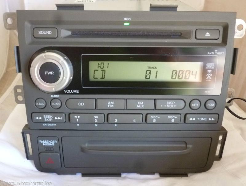 06-08 honda ridgeline radio cd player xm & theft code 39100-sjc-a010 *