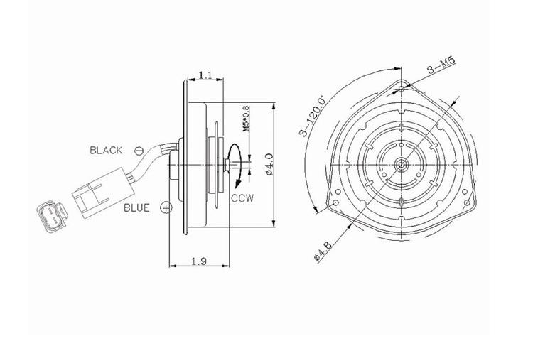 Ac condenser cooling fan motor 93-97 toyota corolla 93-95 lexus gs300 8855012130