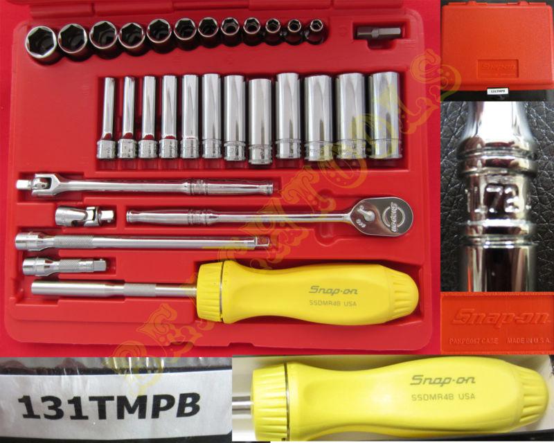 New snap on 6 pt metric general set yellow ratchet screwdriver tl72 131tmpb