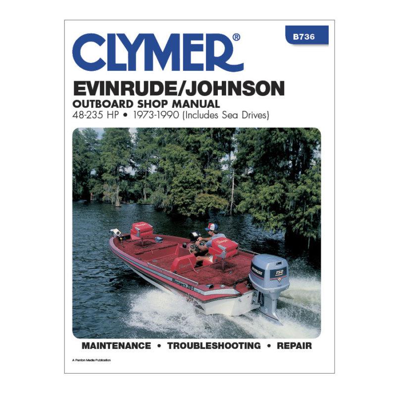 Clymer b736 evinrude/johnson 48-235 hp outboards (includes sea drives) 1973-1990