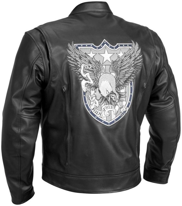 Find River Road Ride Free Eagle Motorcycle Jacket Black Size 54 in ...