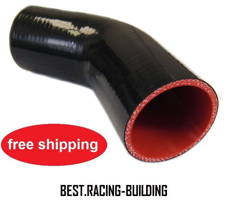 2"-2.0" 45 degree silicone elbow hose coupler 51mm intercooler pipe turbo,black