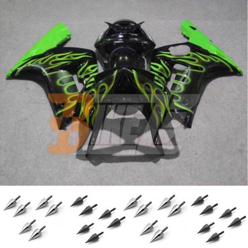 Bolt kit & injection fairing kit bodywork for kawasaki ninja zx6r 2003 2004 aj