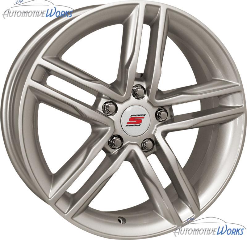 16x7 sendel s30 5x108 5x4.25 +40mm silver wheels rims inch 16"