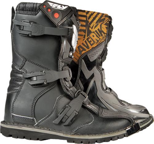 Fly racing maverik shorty boots black/gray 13