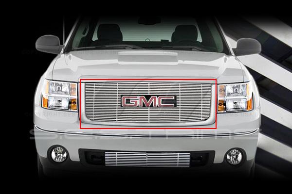 2007-2013 gmc sierra 1500 1pc upper billet grille grill ses