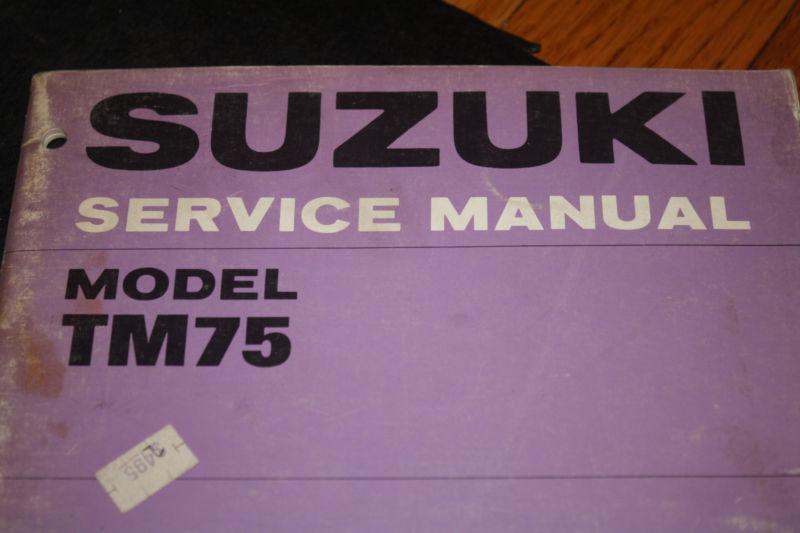 Nos suzuki tm75 service manual