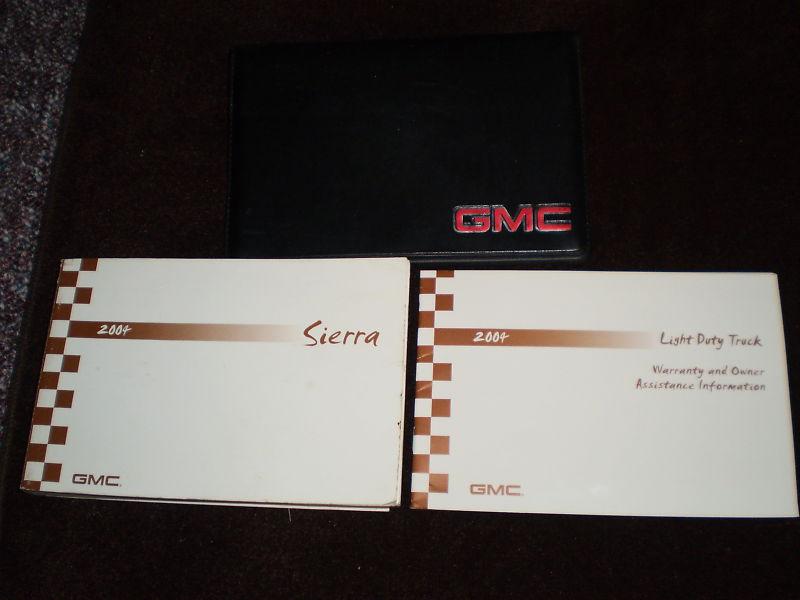 2004 gmc sierra pickup truck 1500 2500 3500 owners manual books guide case all