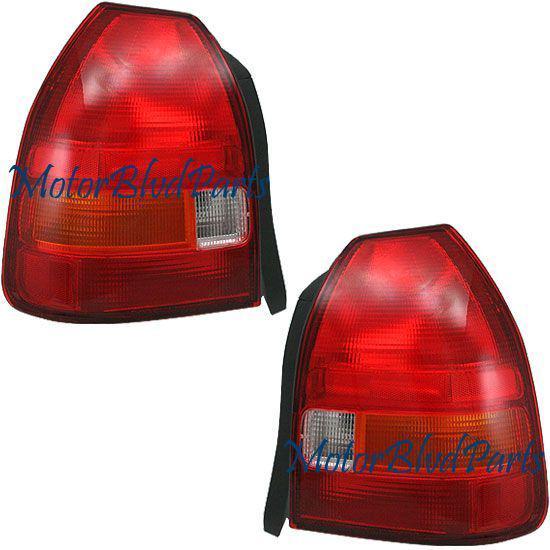 96-98 civic hatchback tail lights rear lamps right+left