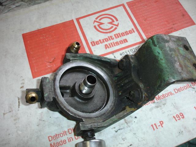 53, 71 & v-71/92  detroit diesel secondary "spin on" fuel filter adaptor,w/brkt.