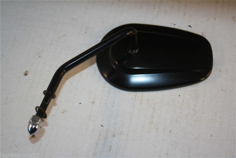 Genuine harley davidson black short stem left side mirror 