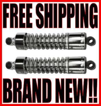 Ultima chrome lowering 11" shocks pair harley dyna sportster bobber chopper