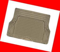 Rubber cargo trunk liner mat universal fit - tan